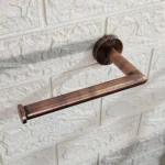 Brushed Copper Wall-Mount Toilet Paper Holder - Image 3