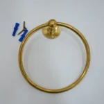 Antique Brass Bathroom Ring Towel Rack - Image 3