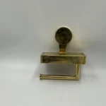 Brass Toilet Paper Holder with Shelf - Image 3