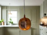 Hammered Copper Ball Pendant Light