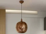 Hammered Copper Ball Pendant Light - Image 3