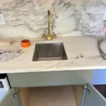 Unlacquered Brass Single Hole Gooseneck Kitchen Faucet - Image 3