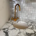 Unlacquered Brass Single Hole Gooseneck Kitchen Faucet