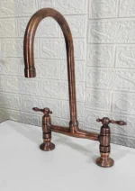 Moroccan Copper Bridge Kitchen Faucet - Image 4