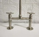 Solid Brass Bridge Faucet Nickel Matte Finish - Image 2