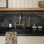 Unlacquered Brass Ball Center Kitchen Faucet - Image 2