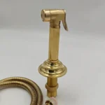 Unlacquered Brass Ball Center Kitchen Faucet - Image 3