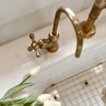 Unlacquered Brass Cold Water Kitchen Faucet - Image 2