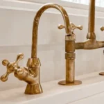 Unlacquered Brass Cold Water Kitchen Faucet