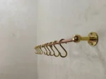 Unlacquered Brass Copper Pot Rail with S-Hooks - Image 4