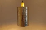 Unlacquered Brass Cylindric Pendant Light - Image 2