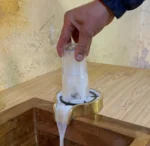 Unlacquered Brass Bar Glass Rinser