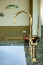 Unlacquered Brass Kitchen Faucet - Image 2