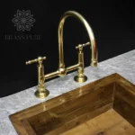 Unlacquered Brass Kitchen Faucet Straight Legs