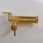Unlacquered Brass Pot Filler Kitchen Faucet - Image 5