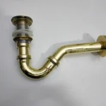 Unlacquered Brass P-Trap and Drain Set