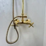 Unlacquered Brass Victorian Rain Shower Set - Image 2