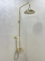 Unlacquered Brass Victorian Rain Shower Set - Image 4