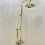 Unlacquered Brass Victorian Rain Shower Set