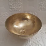 Unlacquered Brass Round Vessel Sink