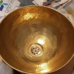 Unlacquered Brass Round Vessel Sink - Image 3