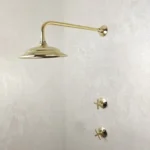 Unlacquered Brass Dome Showerhead Shower System - Image 2