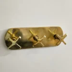 Unlacquered Brass Shower System With Curved Arm