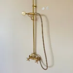 Unlacquered Brass ShowerHead with Handheld Shower - Image 2