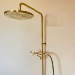 Unlacquered Brass ShowerHead with Handheld Shower - Image 3