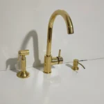 Unlacquered Brass Single Hole Kitchen Faucet - Image 3