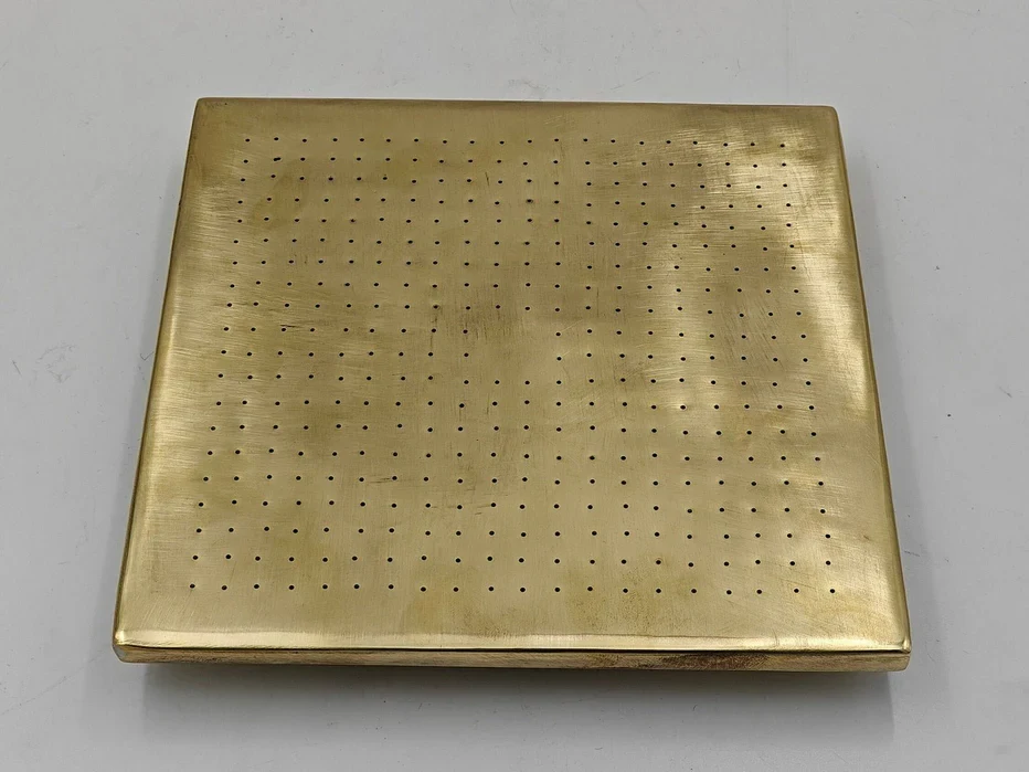 unlacquered-brass-square-shower-head-brasspure-724550 Unlacquered Brass Square Shower Head - Image 1