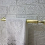 Unlacquered Brass Towel Bar Hanger - Image 2