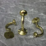 Unlacquered Brass Crescent Wall Hooks