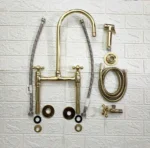 Unlacquered Natural Brass Kitchen Faucet - Image 2